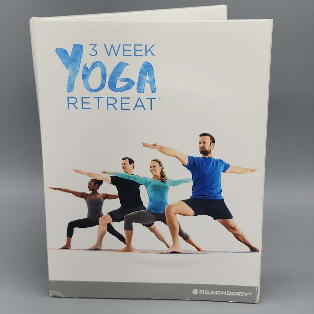 Beachbody 3 Week Yoga Retreat (DVD, 2016, 4 Disc Set) W Book + Inserts